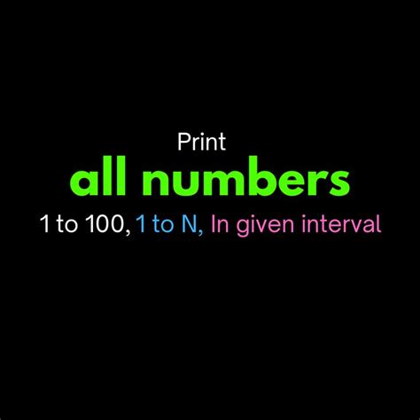 Print Numbers from 1 to 100 in Python – allinpython.com.